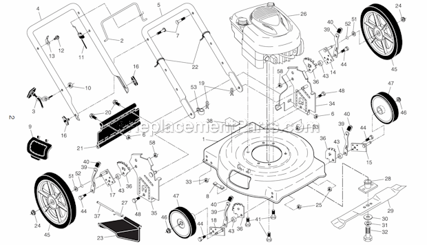Weed Eater 961140004 (96114000402) Rotary Lawn Mower Page A Diagram