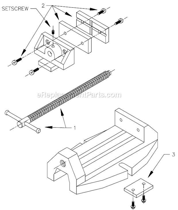 Wilton 1335 (After 1999) Drill Press Vise Page A Diagram