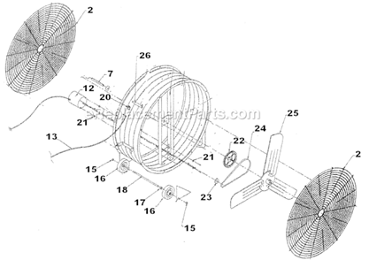 Part Location Diagram of 05242 Airmaster Propeller