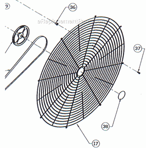 Page A Diagram and Parts List for MC420S  Airmaster Industrial Fan / Circulator