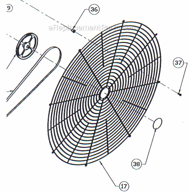 Page A Diagram and Parts List for MC420S  Airmaster Industrial Fan / Circulator