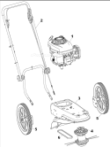 Top Level Assembly Diagram and Parts List for WFT-16022  Airstream Trimmer
