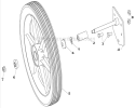 Wheel Assembly Diagram and Parts List for WFT-16022  Airstream Trimmer