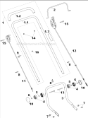 Handle Assembly Diagram and Parts List for WFT-16022  Airstream Trimmer