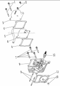 Cylinder Head Assembly Diagram and Parts List for WFT-16022  Airstream Trimmer