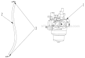 Carburetor Assembly Diagram and Parts List for WLE-799  Airstream Edger