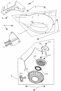 Engine Side Assembly Diagram and Parts List for WLE-799  Airstream Edger