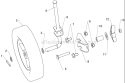 Adjustable Rear Wheel Assembly Diagram and Parts List for WLE-799  Airstream Edger