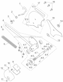 Blade Arm Assembly Diagram and Parts List for WLE-799  Airstream Edger