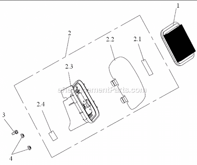 Air Filter Assembly Diagram and Parts List for WFT-16022  Airstream Trimmer