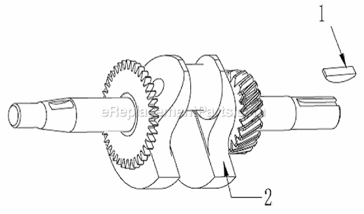 Crankshaft Assembly Diagram and Parts List for WLE-799  Airstream Edger