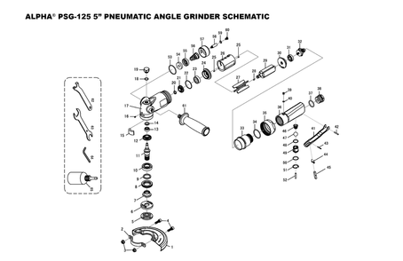 Section 1 Diagram and Parts List for PSG-125  Alpha Grinder