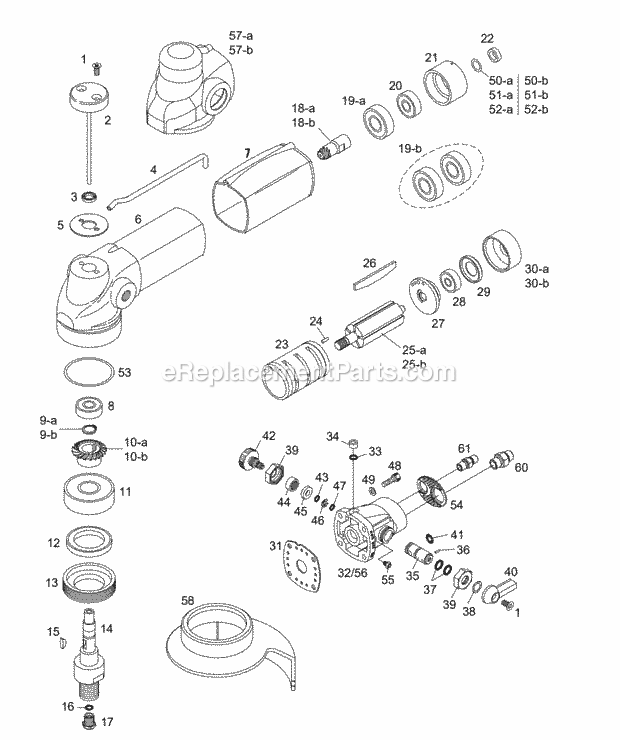 Page 1 Diagram and Parts List for AIR-850  Alpha Sander Polisher