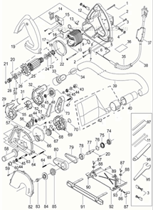 Page A Diagram and Parts List for ECC-225  Alpha Tile Saw