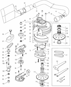Page B Diagram and Parts List for ECG-125  Alpha Angle Grinder