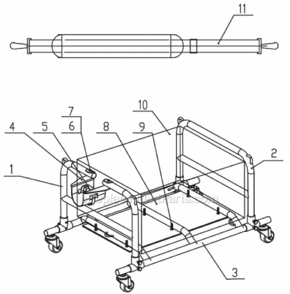 Page A Diagram and Parts List for ECO-CAR  Alpha Dust Collector