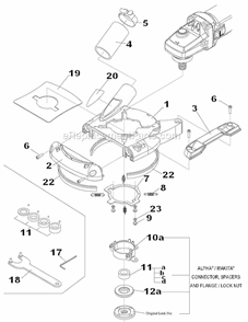 Part Location Diagram of 500032 Alpha Main Cover