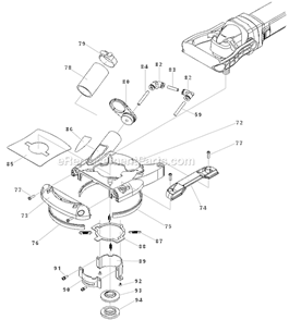 Page B Diagram and Parts List for WDP-120  Alpha Sander Polisher