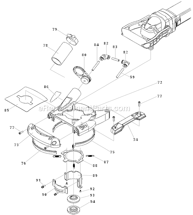 Page B Diagram and Parts List for WDP-120  Alpha Sander Polisher