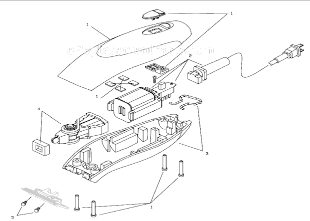 Page A Diagram and Parts List for 23475 PMT-1 Andis Clipper Trimmer