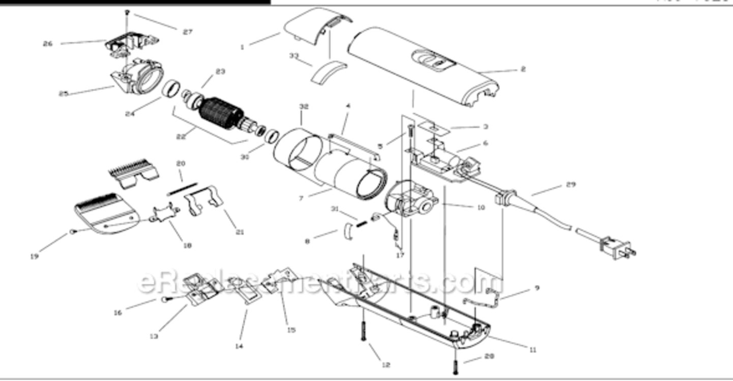 Page A Diagram and Parts List for AGC2 ULTRAEDGE Andis Clipper Trimmer