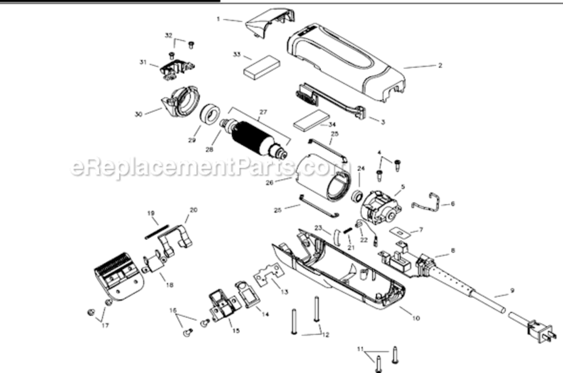 Page A Diagram and Parts List for AGP  Andis Clipper Trimmer