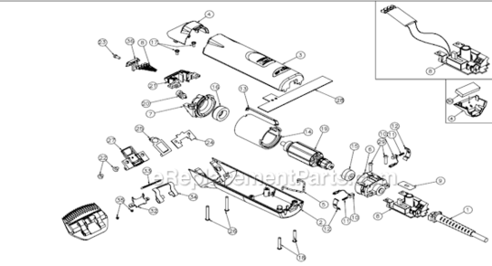 Page A Diagram and Parts List for AGCL  Andis Clipper Trimmer