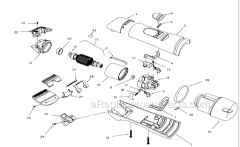 Page A Diagram and Parts List for BGR  Andis Clipper Trimmer