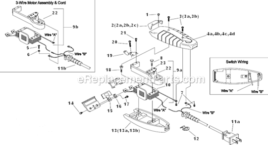 Part Location Diagram of 04116 Andis T-guide