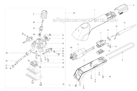 Page A Diagram and Parts List for HP  Andis Clipper Trimmer
