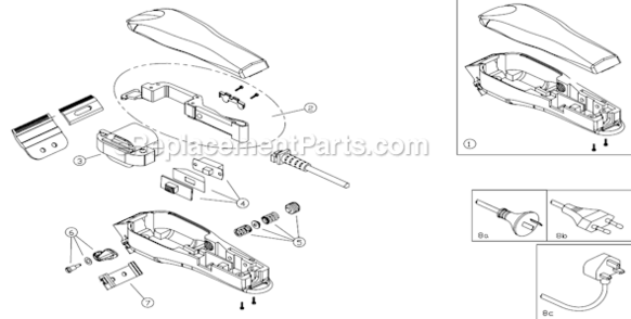 Page A Diagram and Parts List for MA-1  Andis Clipper Trimmer