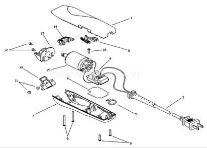 Part Location Diagram of 65903 Andis Mbg2 Drive Frame