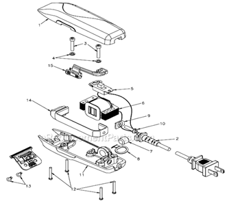 Part Location Diagram of 26505 Andis Switch Assembly