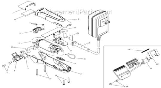 Part Location Diagram of 69136 Andis Switch Button