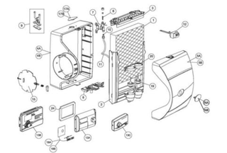 Part Location Diagram of 4655 Aprilaire Manual Humidistat