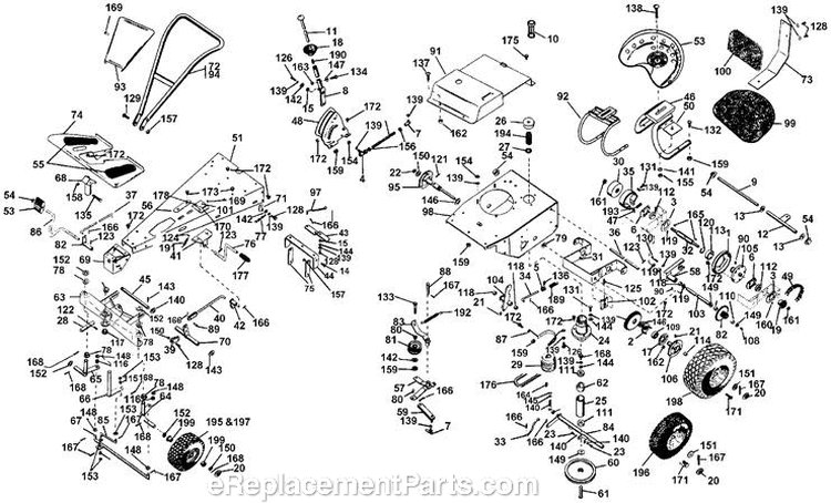 Tractor Parts List Diagram and Parts List for 12971 000001 Ariens Lawn Tractor