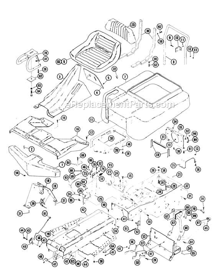 Frame Assembly Diagram and Parts List for 925005 000001 Ariens Lawn Tractor