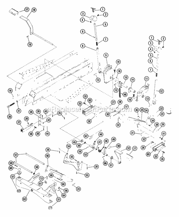 Linkage Assembly Diagram and Parts List for 925007 000001 Ariens Lawn Tractor