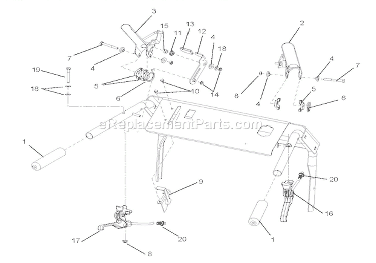 Controls Diagram and Parts List for 911371 000101 Ariens Lawn Mower