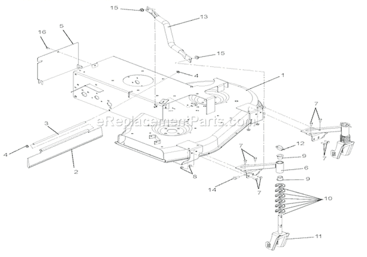 Frame & Front Casters Diagram and Parts List for 911371 000101 Ariens Lawn Mower