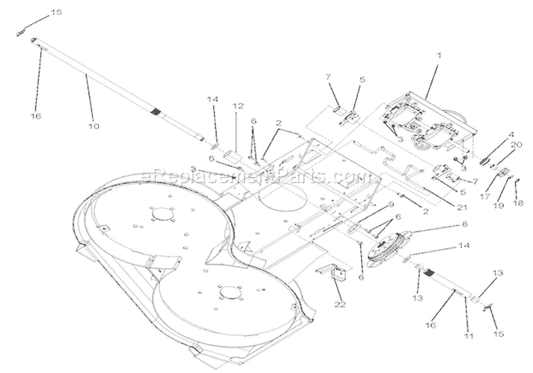 Transmission & Drive Diagram and Parts List for 911371 000101 Ariens Lawn Mower