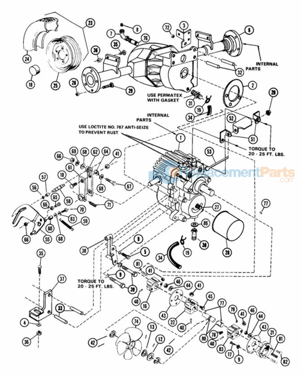 Main Drive Early Models Diagram and Parts List for 931026 000101 Ariens Lawn Tractor