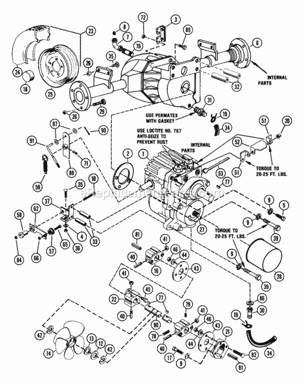 Main Drive Late Models Diagram and Parts List for 931026 000101 Ariens Lawn Tractor