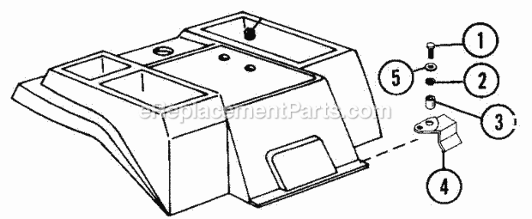 Deck Latch Diagram and Parts List for 931026 000101 Ariens Lawn Tractor