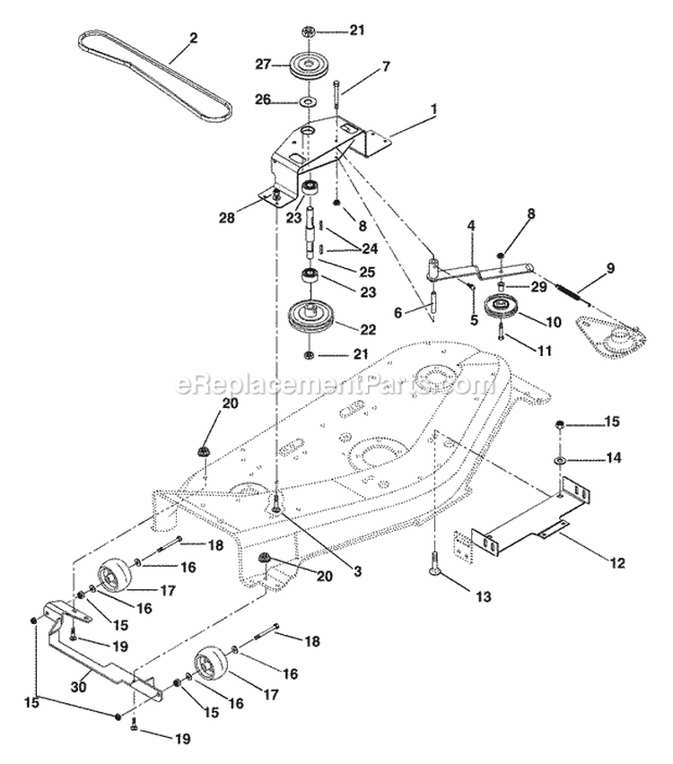 Mower Spindle (Continued) Diagram and Parts List for 934027 000101 Ariens Lawn Tractor
