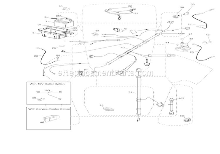 Electrical Diagram and Parts List for 936040 000101 Ariens Lawn Tractor
