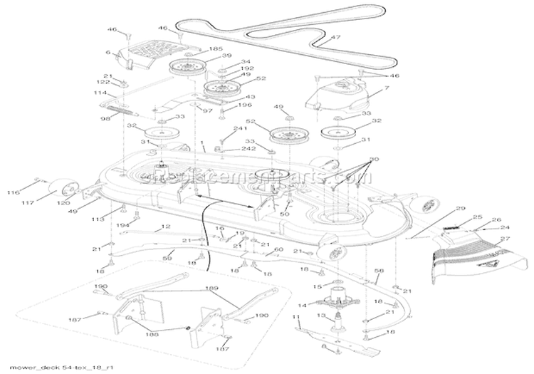 Mower Lawn Tractor Diagram and Parts List for 936043 000101 Ariens Lawn Tractor