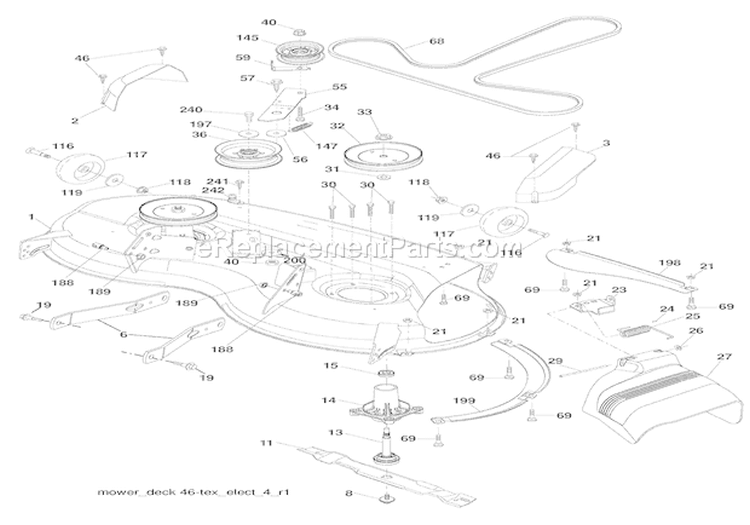 Mower Lawn Tractor Diagram and Parts List for 936053 000101 Ariens Lawn Tractor