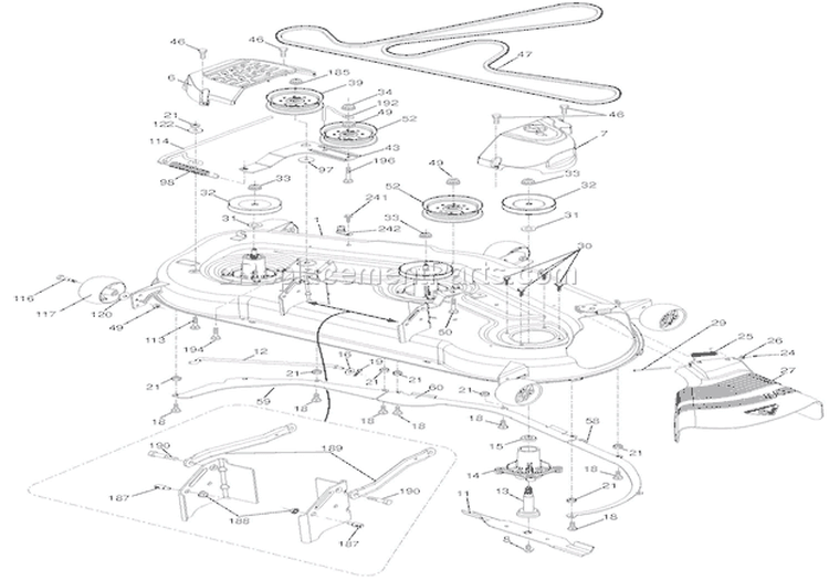 Mower Lawn Tractor Diagram and Parts List for 936055 000101 Ariens Lawn Tractor