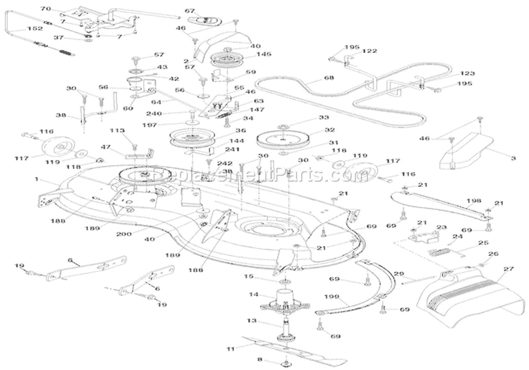 Mower Lawn Tractor Diagram and Parts List for 936056 000101 Ariens Lawn Tractor